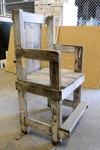 Nevada State Prison, Early Wood Chair for Gas Chamber