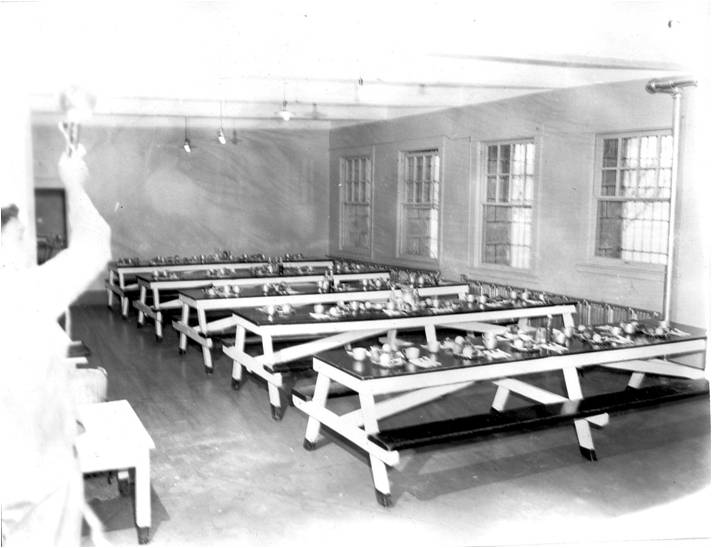 Nevada State PRison, Prison dining room circa 1950