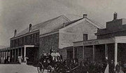 Warm Springs Hotel with Territorial Prison Behind
