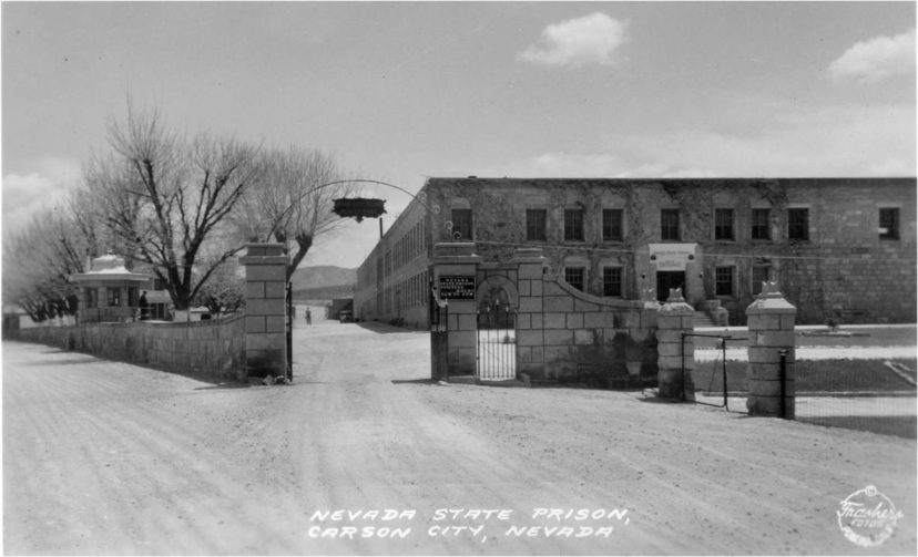 Nevada State Prison entrance, late 1920's